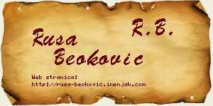 Rusa Beoković vizit kartica